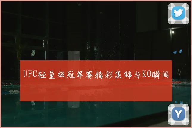 UFC轻量级冠军赛精彩集锦与KO瞬间