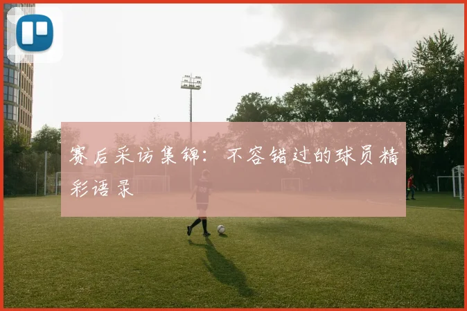 赛后采访集锦：不容错过的球员精彩语录